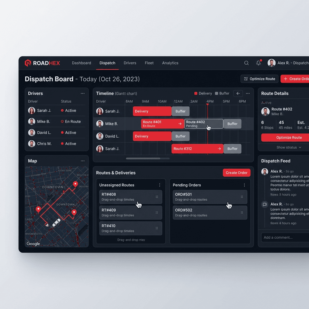 Roadhex Live Monitoring Board